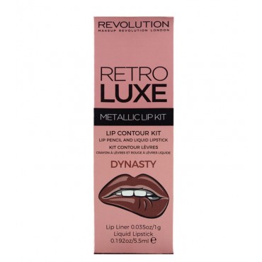 Makeup Revolution - Metallic Lip Kit Retro Luxe - Dynasty