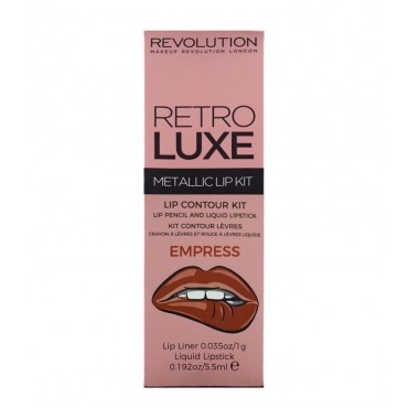 Makeup Revolution - Metallic Lip Kit Retro Luxe - Empress