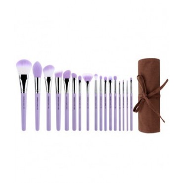 Bdellium - Set 17 brochas Purple Bambu Precision con manta enrrollable
