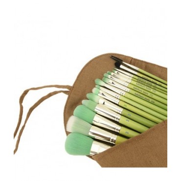 Bdellium - Set 15 brochas Green Bambu con manta enrrollable