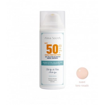 Alma Secret - Crema Facial con Alta Protección solar - SPF 50