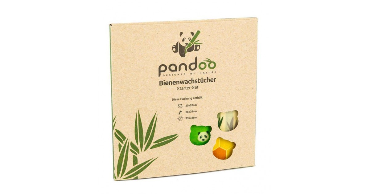 Pandoo - Papel de envoltorio reutilizable Set de 3
