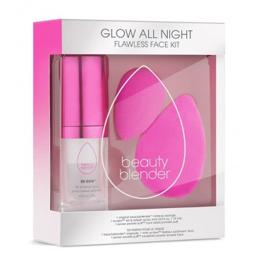 BeautyBlender - Set de dos Esponjas + Spray - Glow All Night