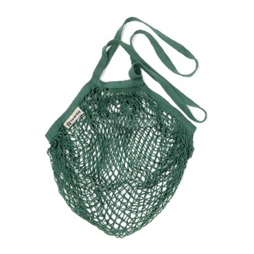 Turtle Bags - Bolsa de Algodón Ecológico de Red con asa larga - Verde