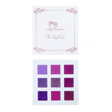 With Love Cosmetics - Paleta de sombras y glitter prensado - The Purple One