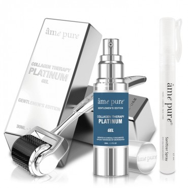 Ame Pure - Platinum Kit - Face Roller 0.50 + Collagen Therapy Gel