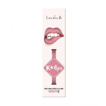 Lovely - Perfilador de labios + labial líquido K-Lips - 1: Sweety