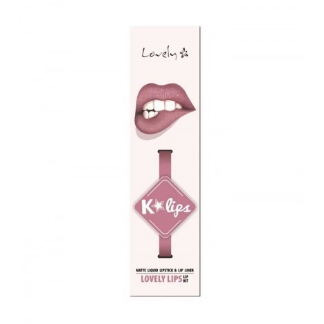 Lovely - Perfilador de labios + labial líquido K-Lips - 5: Lovely Lips