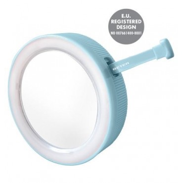 Beter - Espejo doble con pinza de depilar y luz LED - azul