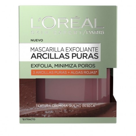 L'Oreal - Arcillas Puras - Mascarilla Exfoliante y Minimizadora de Poros - 50 ml