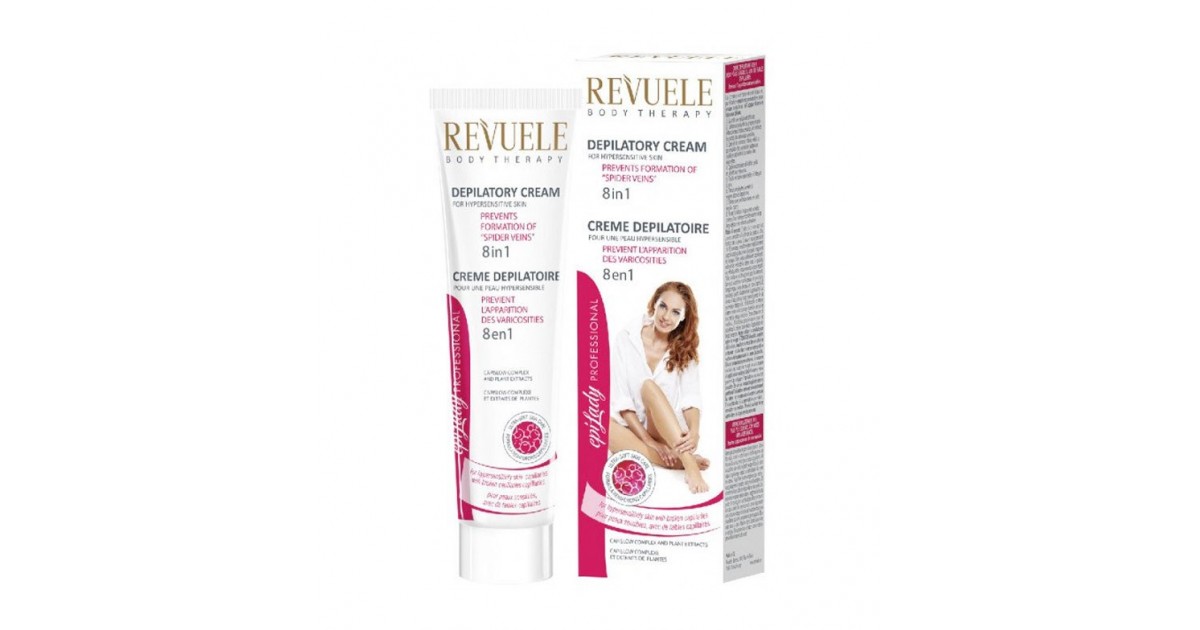 Revuele - Crema depilatoria para pieles sensibles 8 en 1 - 125ml