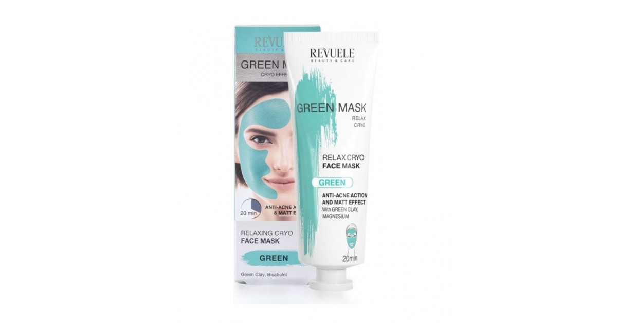 Revuele - Mascarilla facial verde Green Mask Cryo Effect - 80ml