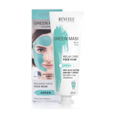Revuele - Mascarilla facial verde Green Mask Cryo Effect - 80ml