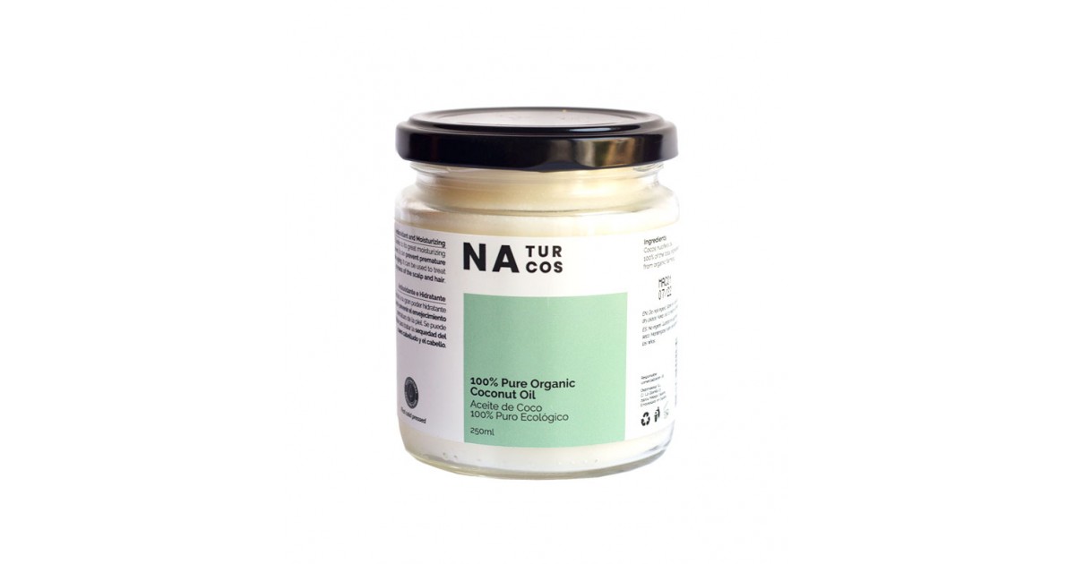 Naturcos - Aceite de coco ecológico 100% puro - 250ml