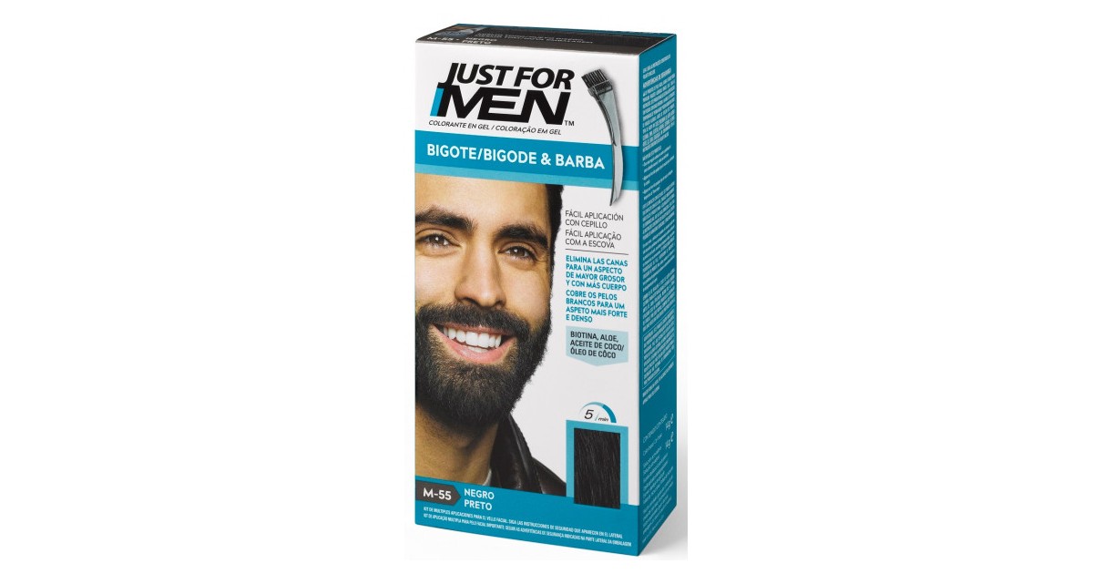 Just For Men - Colorante en Gel para Barba y Bigote - Negro