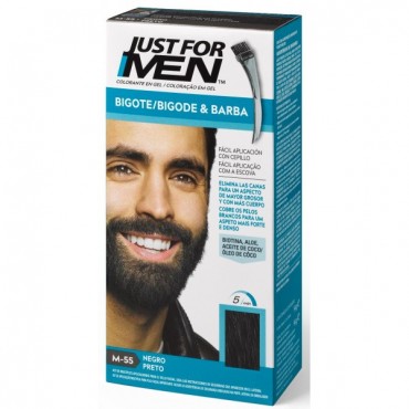 Just For Men - Colorante en Gel para Barba y Bigote - Negro