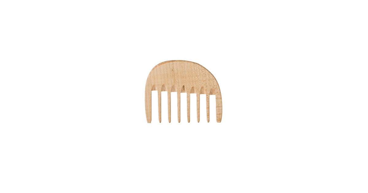 Peine de madera para cabello rizado