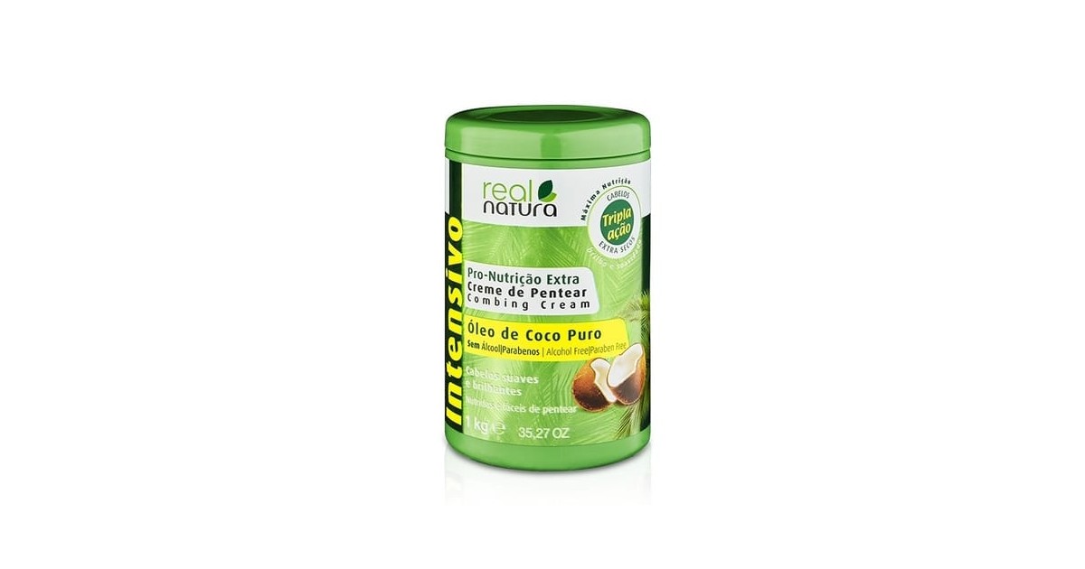 Real Natura - Crema de peinado para rizos nutridos - Extra Coco - 1Kg