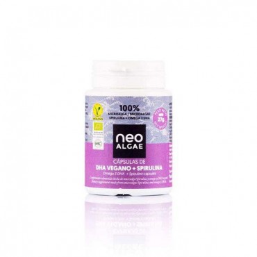 Neo Algae - Cápsula de DHA Vegano + Spirulina - 60uds