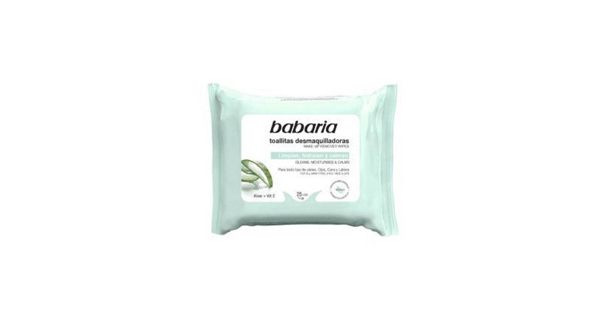 Babaria - Toallitas desmaquillante - Aloe Vera - 25 unidades