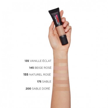 L'Oréal París - Base de Maquillaje - Infalible 24H Matte Cover - 145 Beige Rose - 30ml