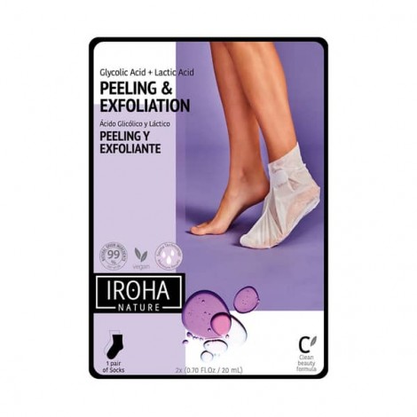 Iroha Nature - Calcetines Peeling y Exfolliante - Ácido Glicólico