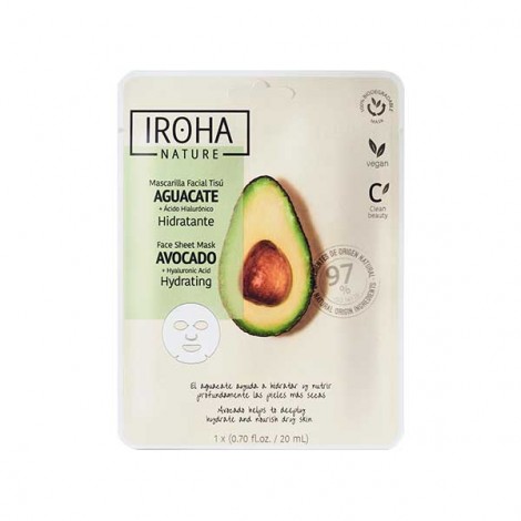 Iroha Nature - Mascarilla Hidratante - Natural Extracts - Aguacate + AH