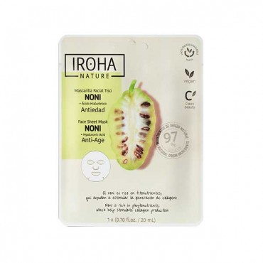 Iroha Nature - Mascarilla Antiedad - Natural Extracts - Noni+ AH
