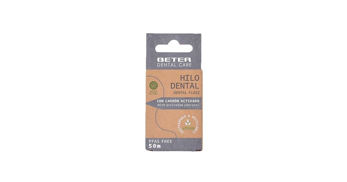 Beter - Hilo Dental de Carbón Activado - Dental Care - Aroma de Menta