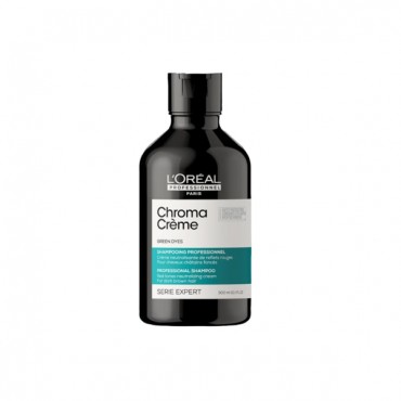 L'Oréal Professionnel - Champú Verde - Matizador Cabello Castaño Oscuro a Moreno - Chroma Crème Green Dyes - 300ml