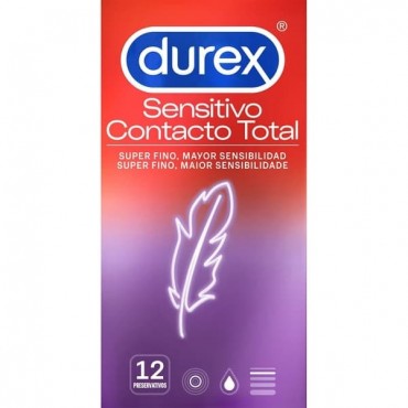 Durex - Preservativos Sensitivo Contacto Total - 12 unidades