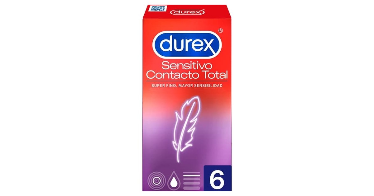 Durex - Preservativos Sensitivo Contacto Total - 6 unidades