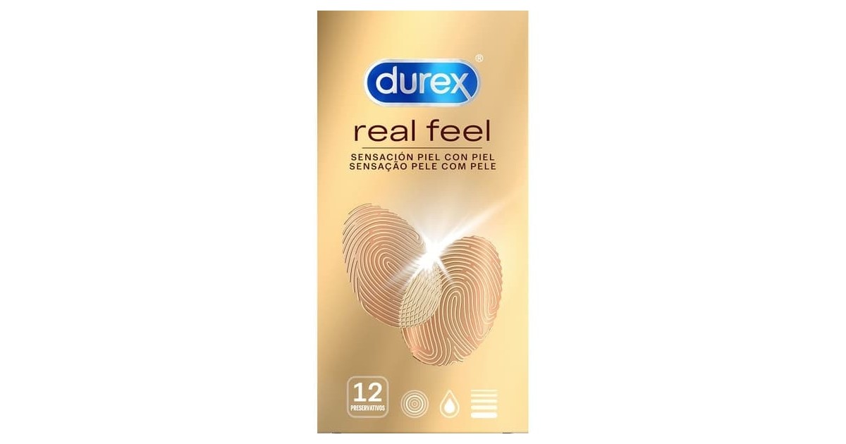 Durex - Preservativos Real Feel - 12 unidades
