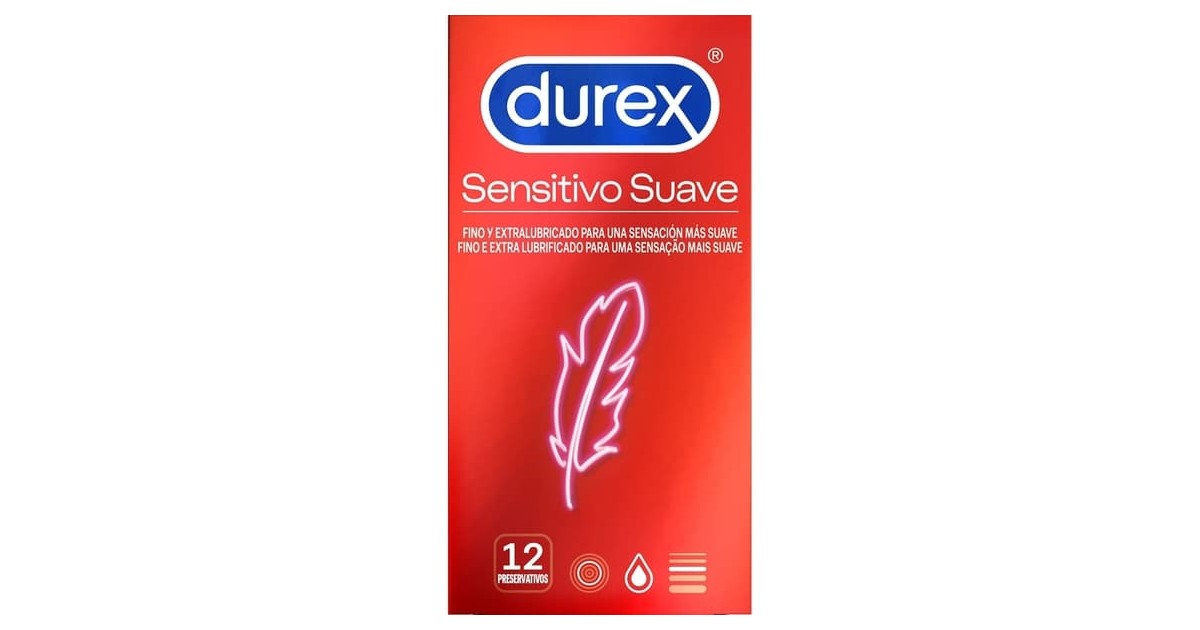 Durex - Preservativos Sensitivo Suave  - 12 unidades