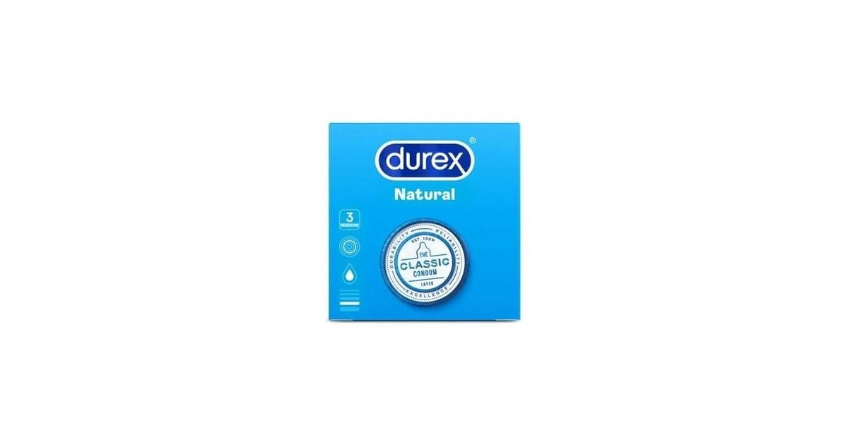 Durex - Preservativos Natural Confort - 3 unidades