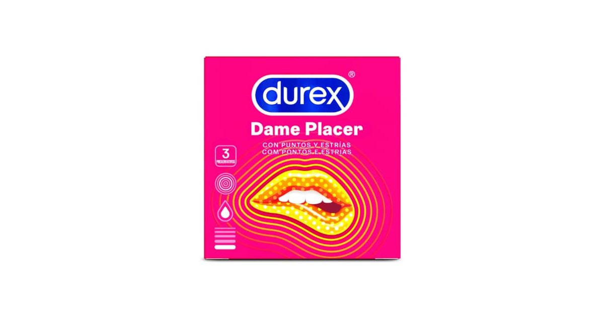 Durex - Preservatios Dame Placer - 3 unidades