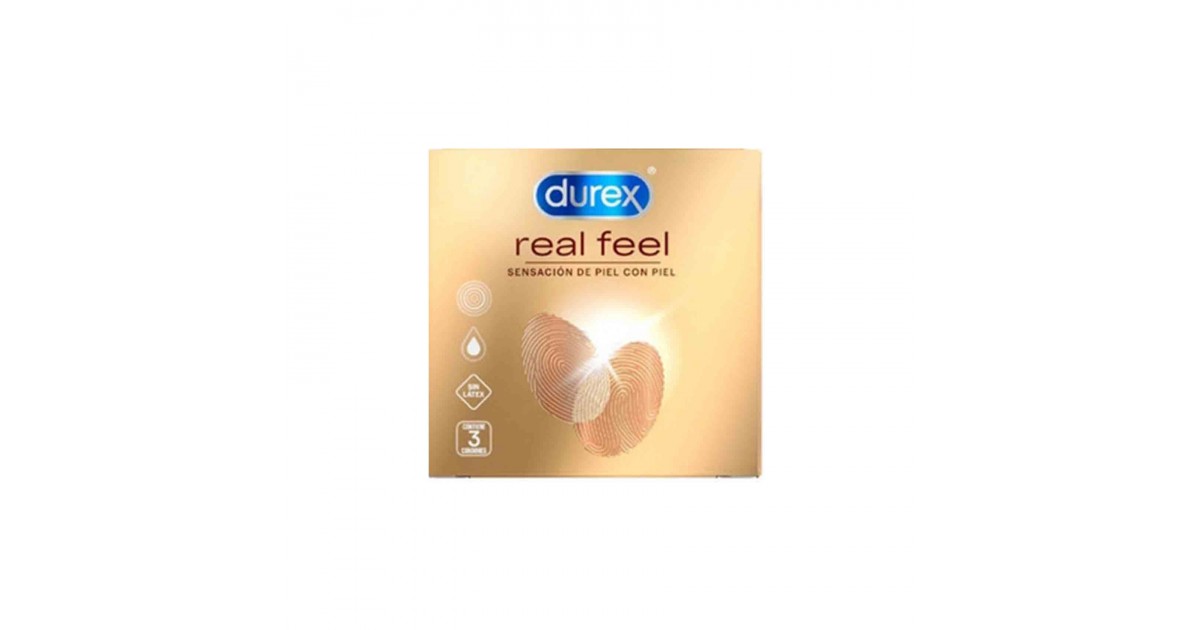 Durex - Preservativos Real Feel - 3 unidades