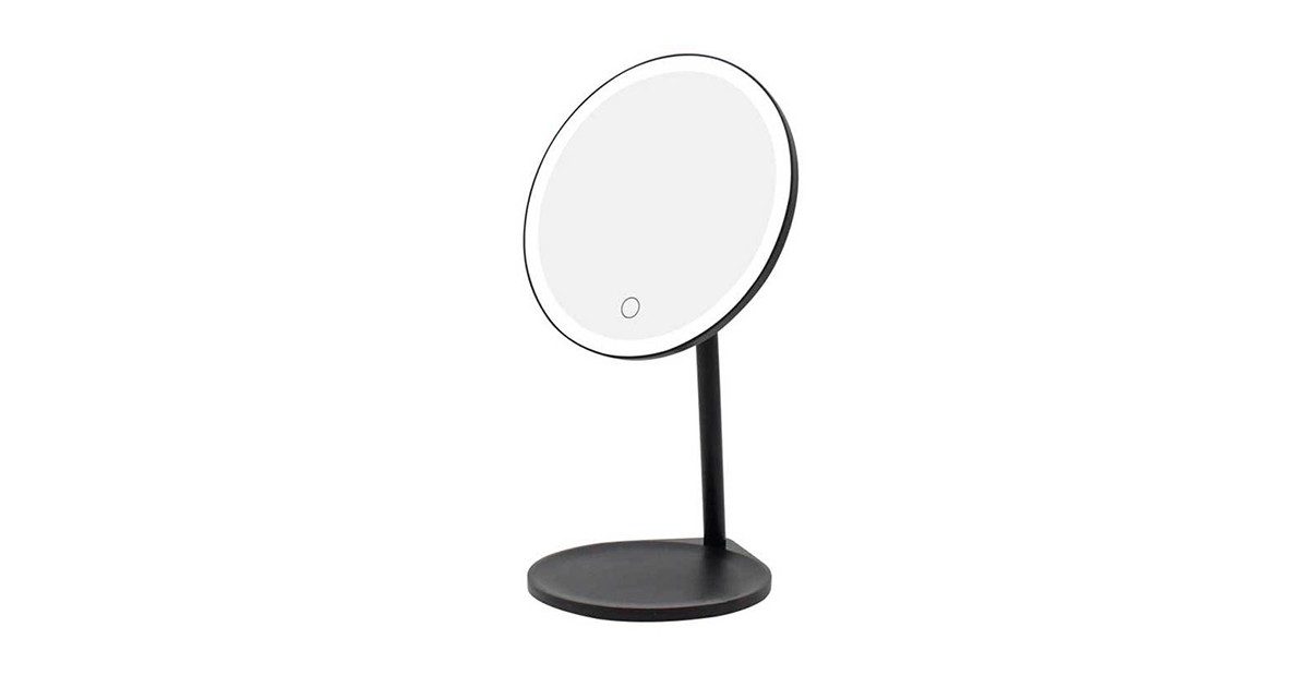 MQ Beauty - Espejo de tocador con luz LED regulable - Negro
