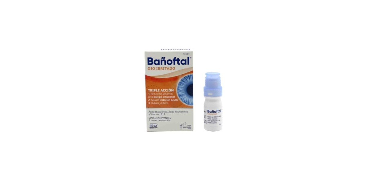 Bañoftal - Gotas para ojos irritados - Ácido Hialurónico