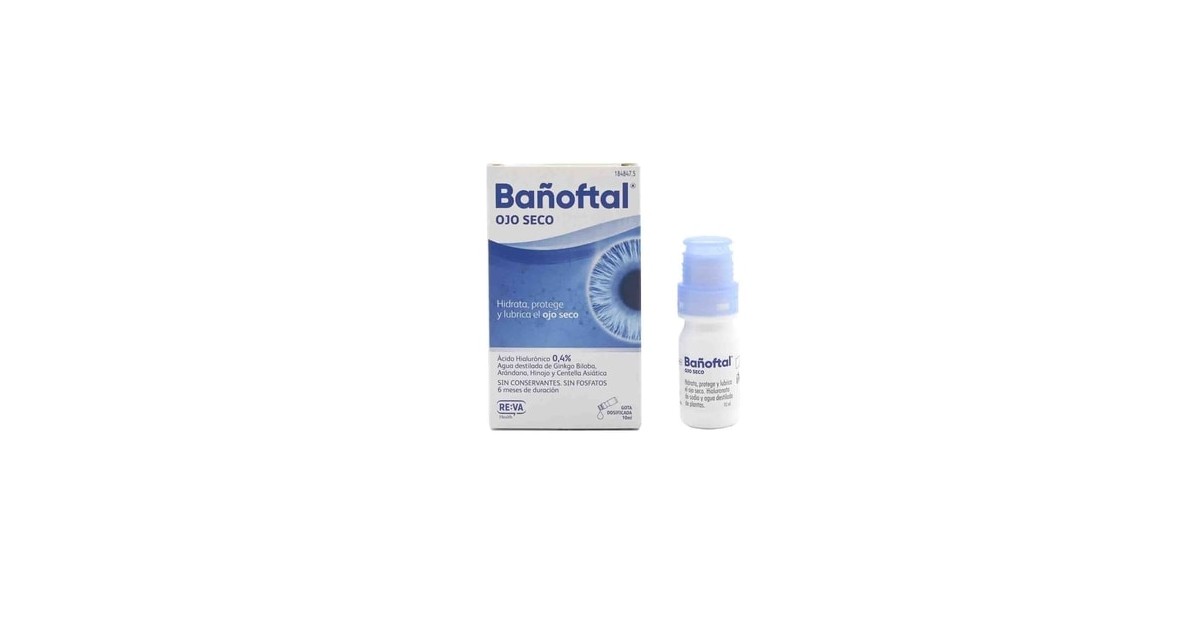 Bañoftal - Gotas para ojos secos - 0.4% Ácido Hialurónico