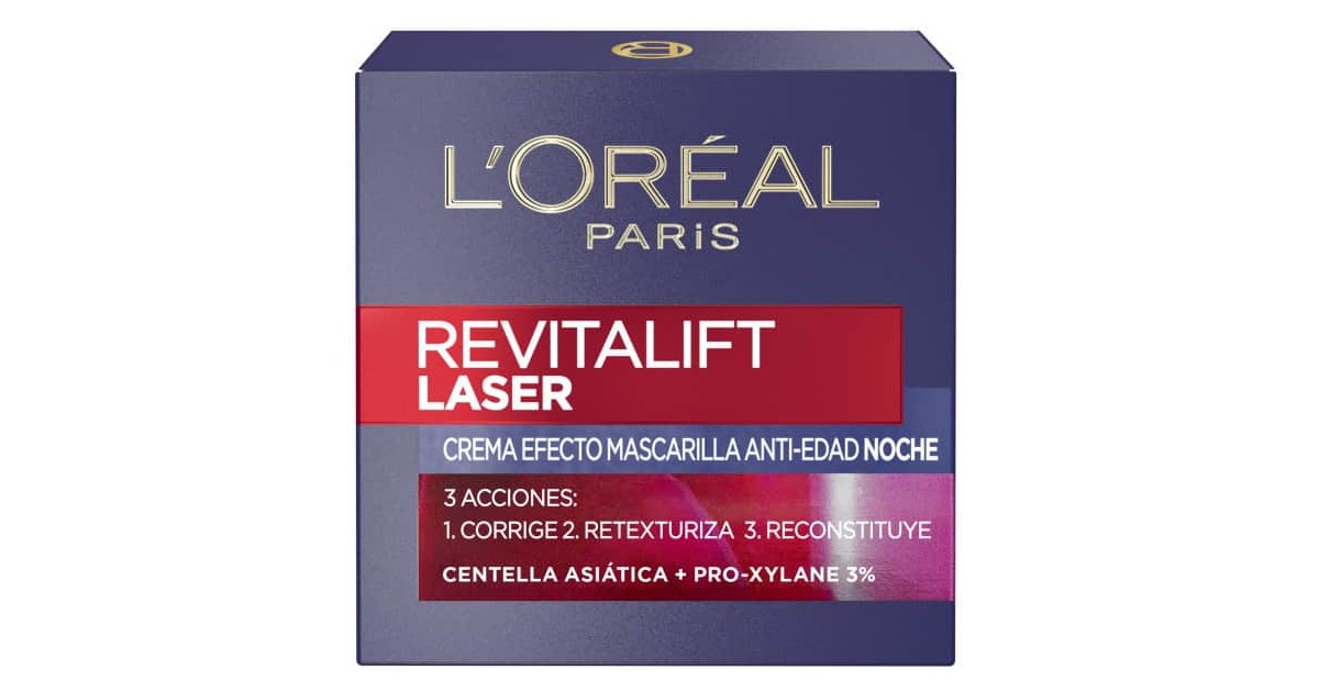 L'Oréal París - Revitalift Láser - Crema Noche - Antiedad - 50ml