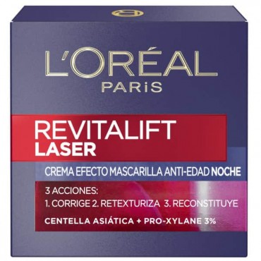 L'Oréal París - Revitalift Láser - Crema Noche - Antiedad - 50ml