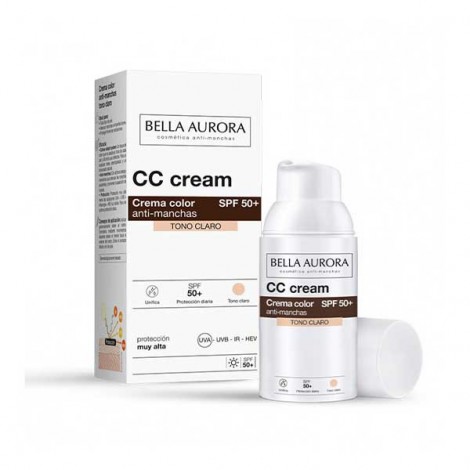 Bella Aurora - CC CREAM Anti-manchas - Tono Claro - SPF50+