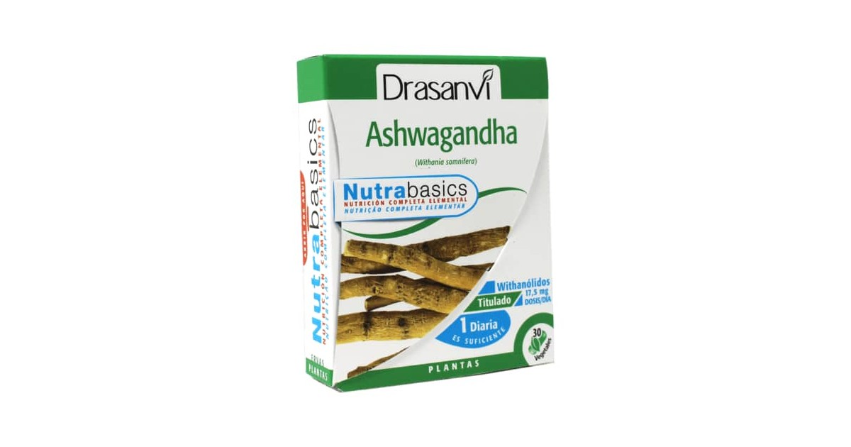 Drasanvi - Nutribasics - Ashwagandha - Relajación y Bienestar - 30 cápsulas