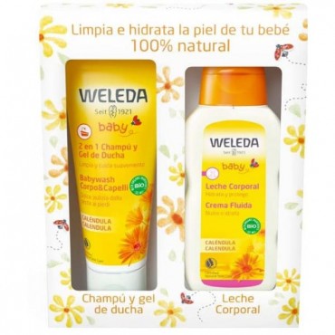 Weleda - Pack Bebé - Champú y Gel + Crema Corporal