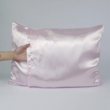 Funda de almohada de satén - Anti Frizz - Rosa Pastel