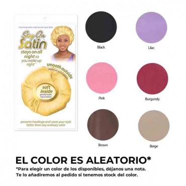 Stay On Satin - Gorro de Satén - Satin Bonnet Extra Large 9638 - Color Aleatorio