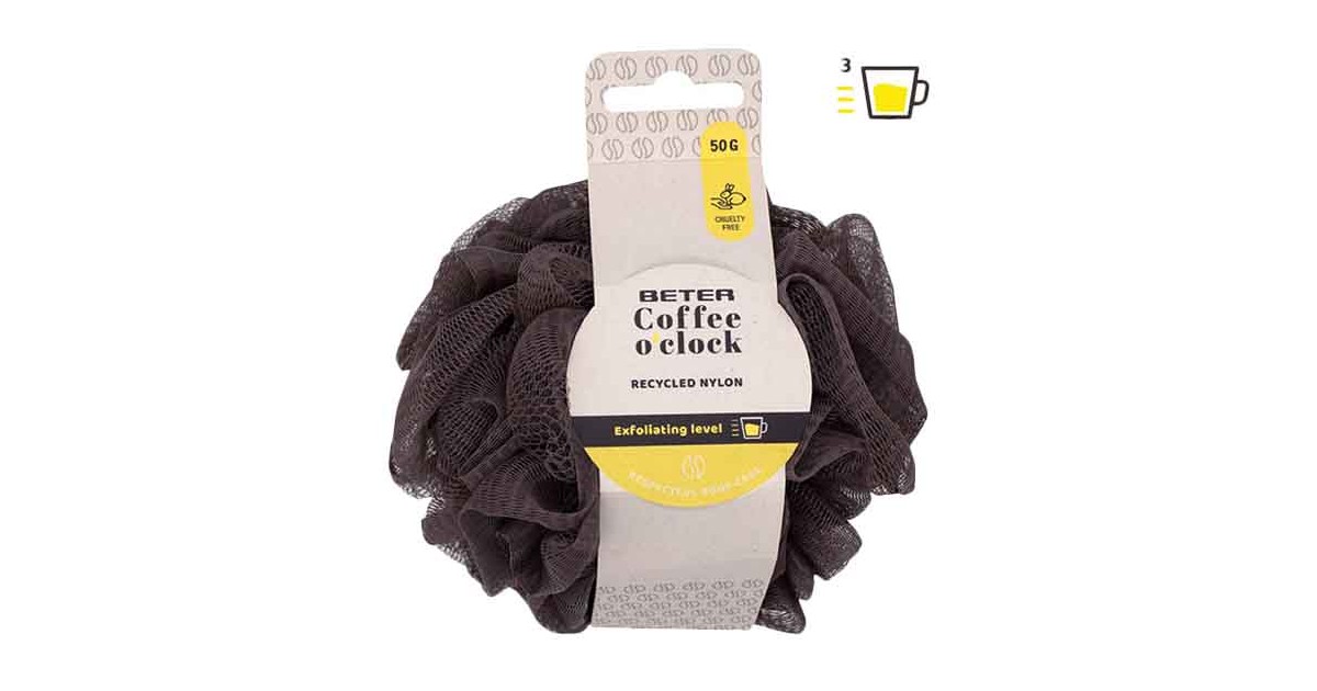 Beter - Esponja malla peeling de nailon reciclado - Coffee O´clock
