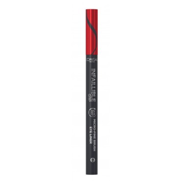 L'Oréal París - Delineador Infalible Grip Micro-Fine Brush - 01: Obsidian Black
