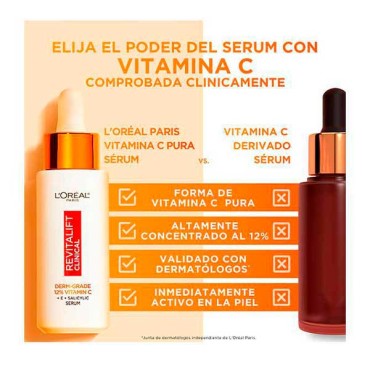 L'Oréal París - Serum Antiedad - Revitalift Clinical - 12% Vit. C Pura - 30ml